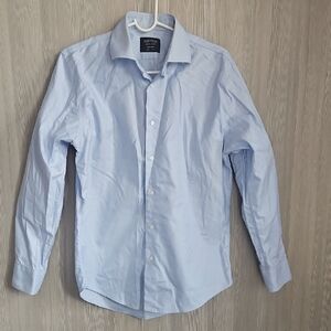 Nordstrom Men's Trim Fit Non-Iron Shirt - Light Blue